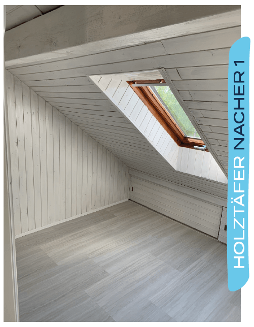 Neu gestaltetes Holztäfer nach der Renovation